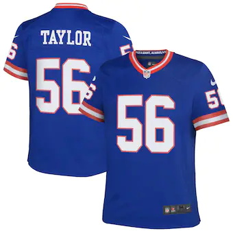 youth nike lawrence taylor royal new york giants classic re